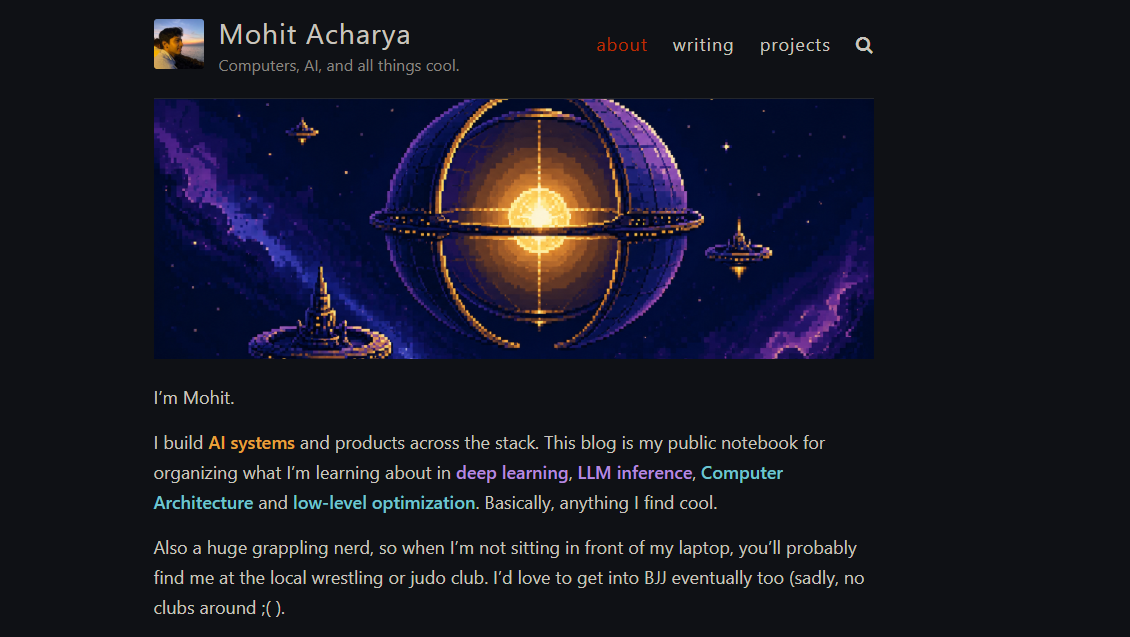 Preview of Mohit's portfolio